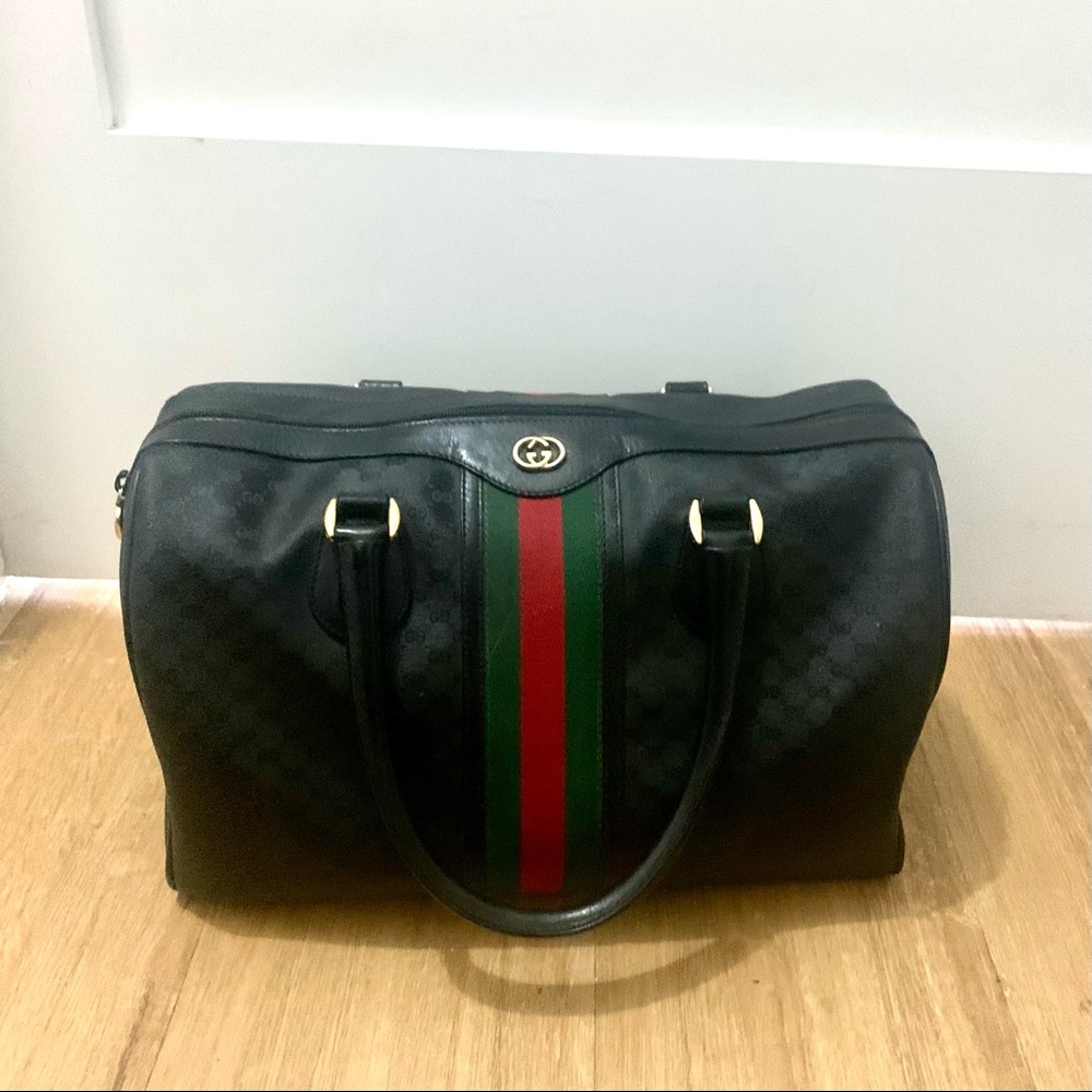 GUCCI vintage microguccissimia ophidia boston bag
